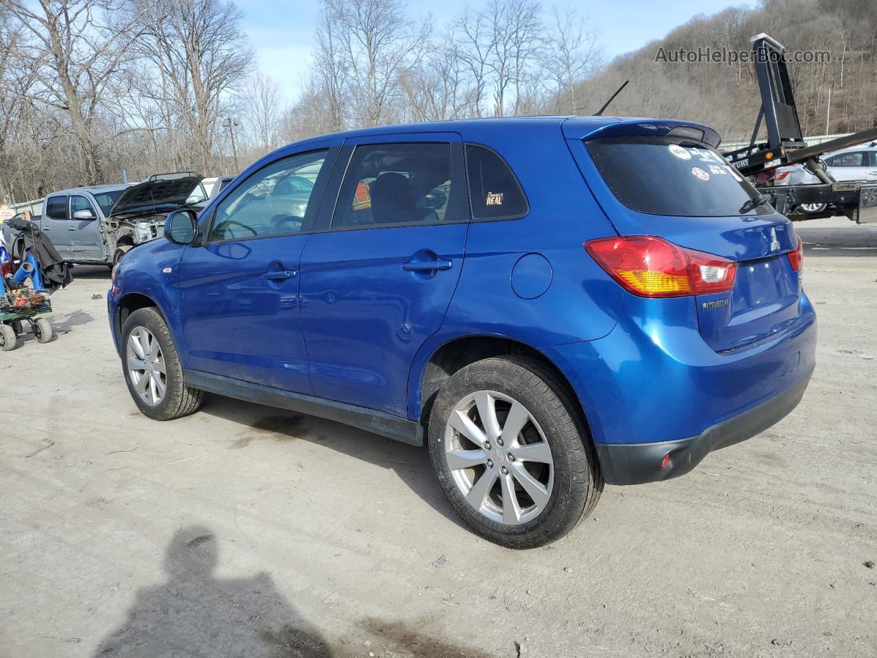 2015 Mitsubishi Outlander Sport Es Синий vin: 4A4AR3AU2FE060976