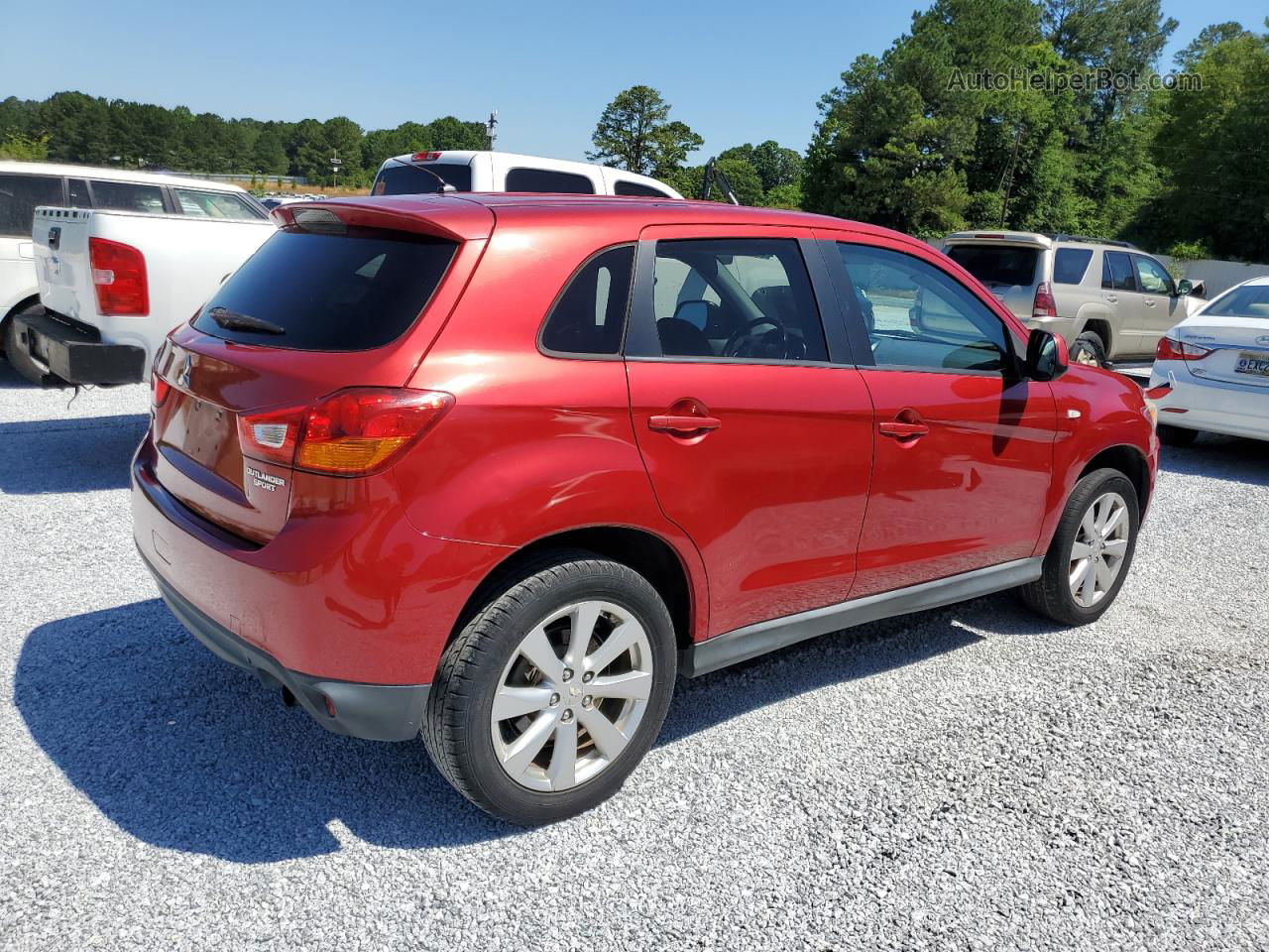 2013 Mitsubishi Outlander Sport Es Red vin: 4A4AR3AU4DE007063