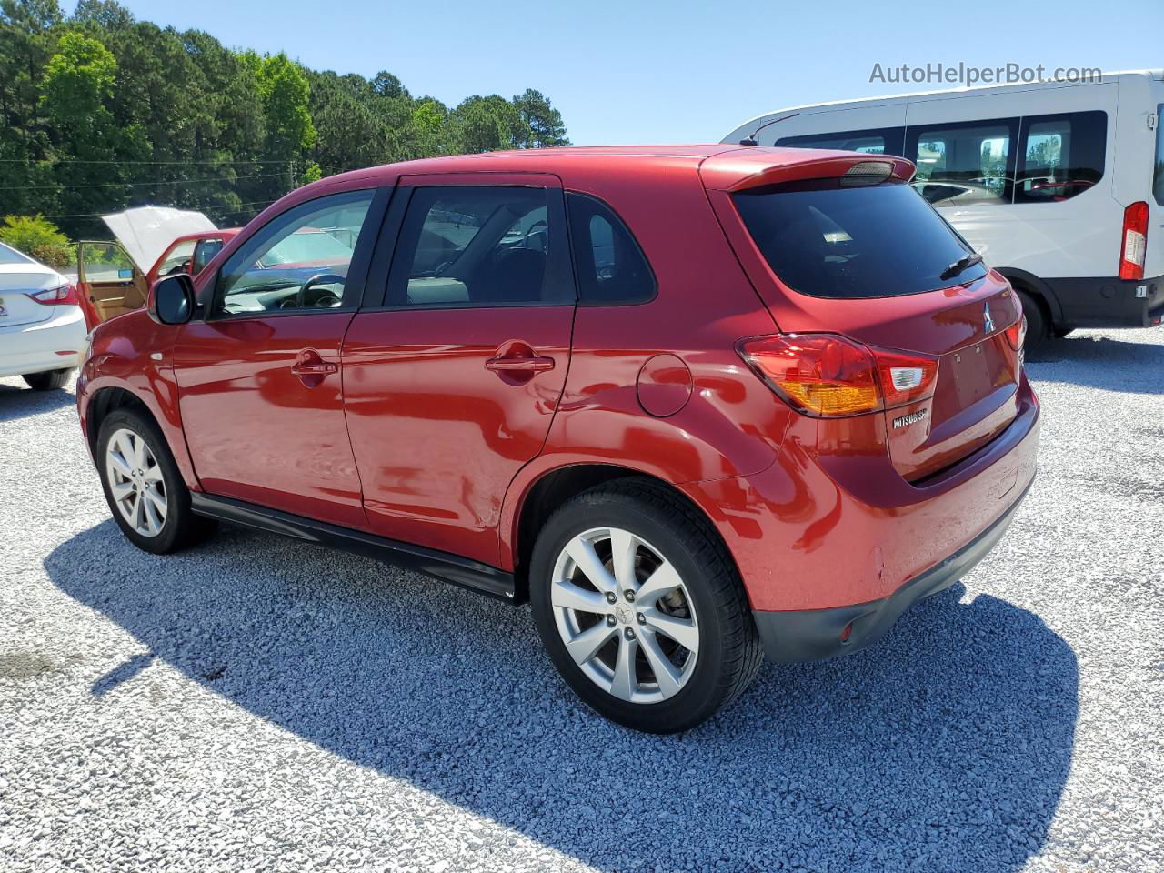 2013 Mitsubishi Outlander Sport Es Red vin: 4A4AR3AU4DE007063