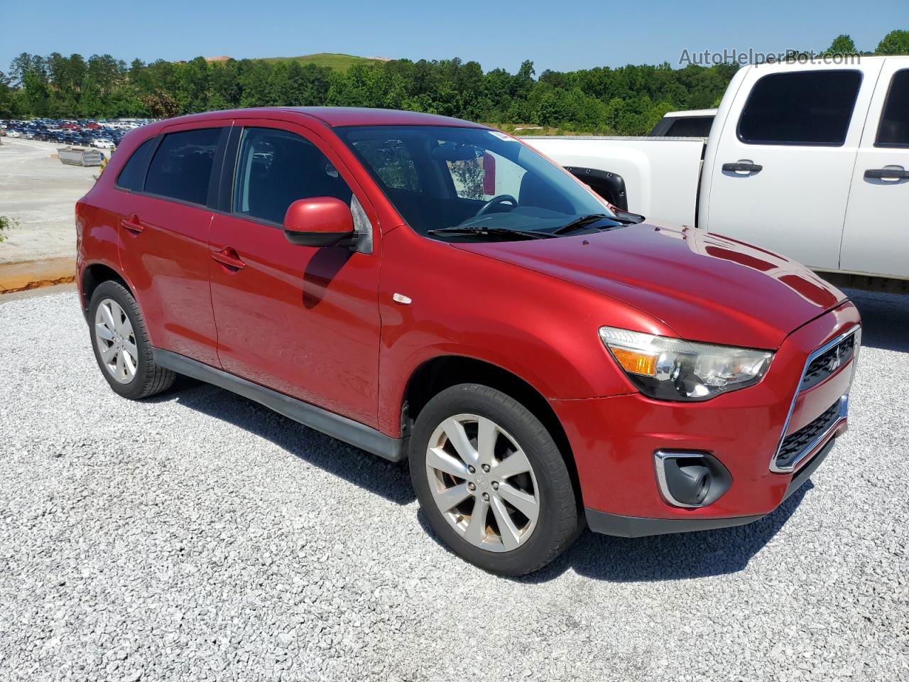 2013 Mitsubishi Outlander Sport Es Red vin: 4A4AR3AU4DE007063