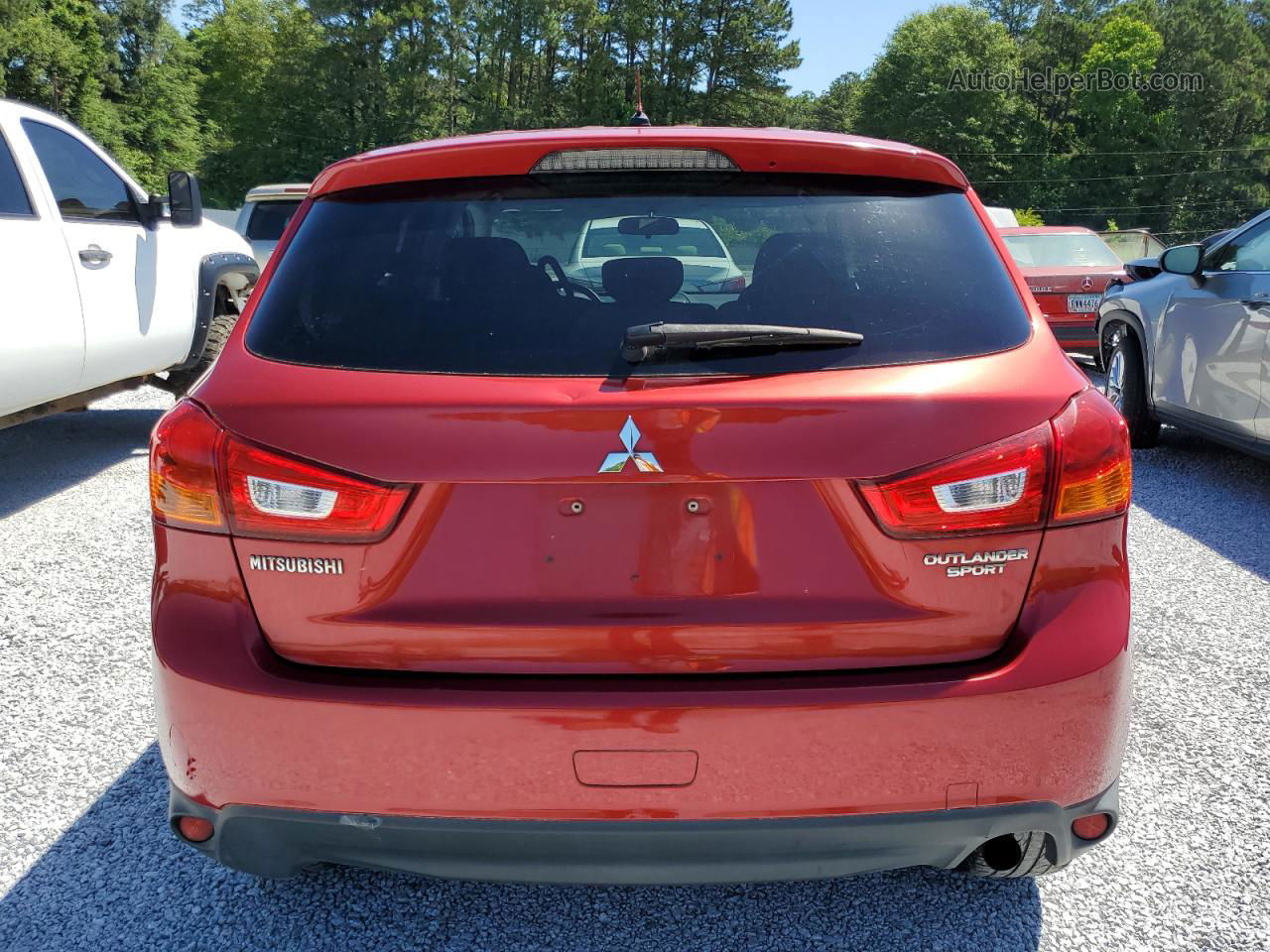 2013 Mitsubishi Outlander Sport Es Red vin: 4A4AR3AU4DE007063