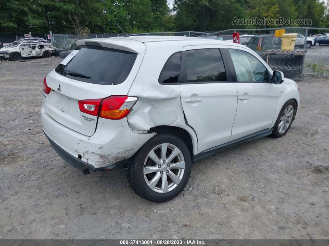 2013 Mitsubishi Outlander Sport Es White vin: 4A4AR3AU4DE007614