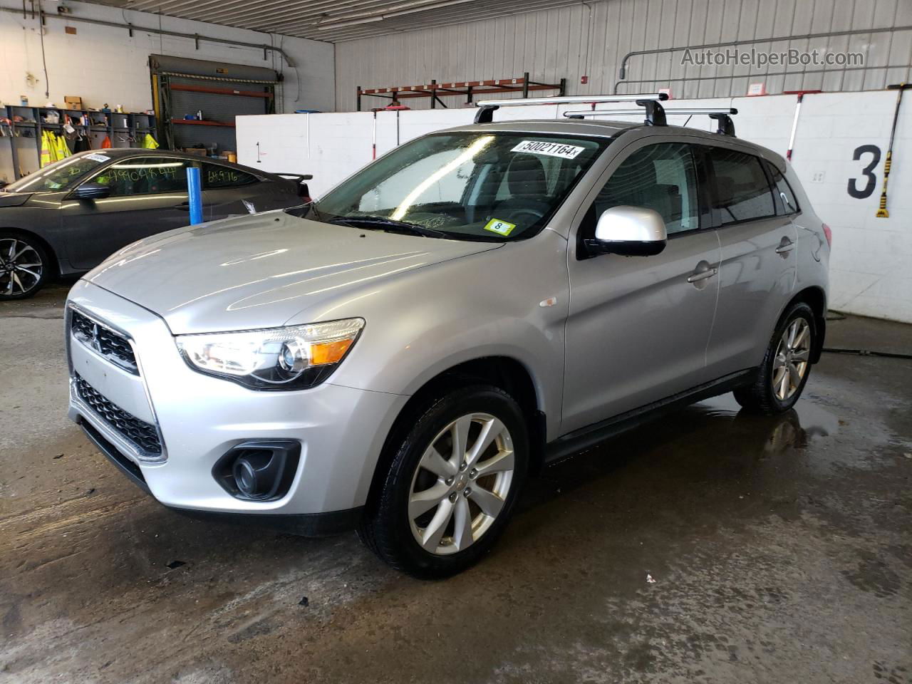 2013 Mitsubishi Outlander Sport Es Silver vin: 4A4AR3AU4DE012893