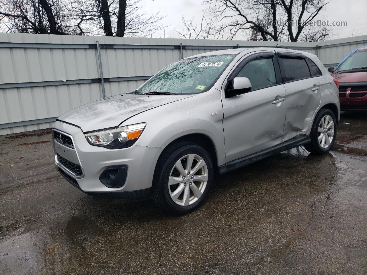 2013 Mitsubishi Outlander Sport Es Серебряный vin: 4A4AR3AU4DE017284