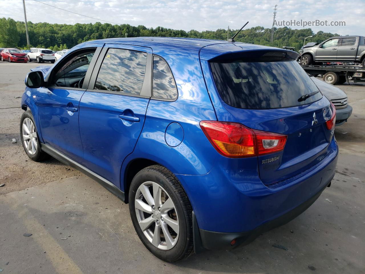 2015 Mitsubishi Outlander Sport Es Синий vin: 4A4AR3AU4FE010936