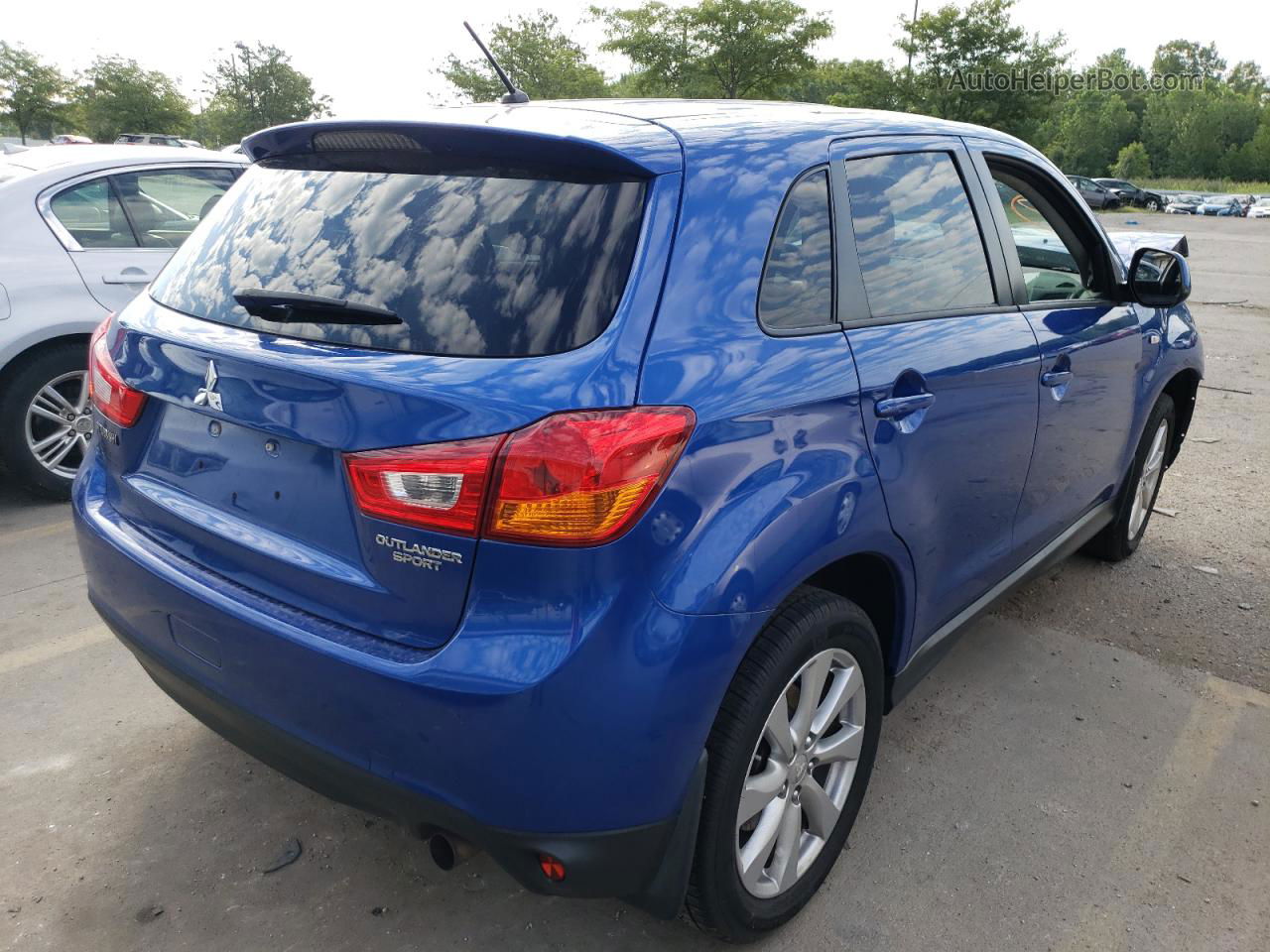 2015 Mitsubishi Outlander Sport Es Синий vin: 4A4AR3AU4FE010936