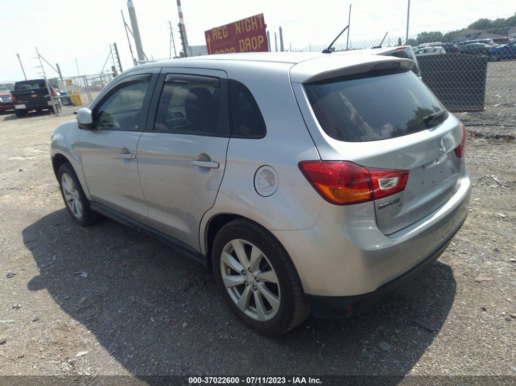 2015 Mitsubishi Outlander Sport Es Silver vin: 4A4AR3AU4FE011925