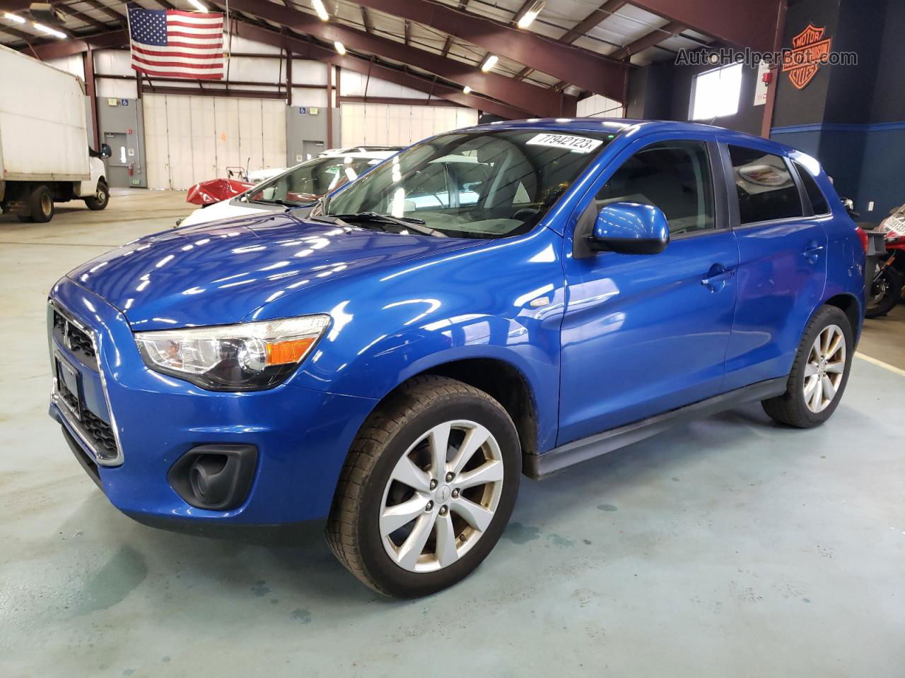 2015 Mitsubishi Outlander Sport Es Синий vin: 4A4AR3AU4FE026151