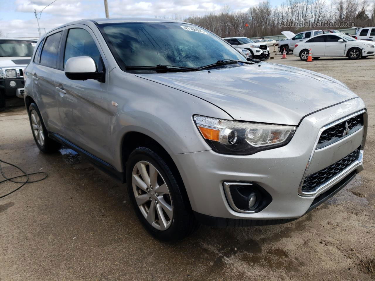 2015 Mitsubishi Outlander Sport Es Серебряный vin: 4A4AR3AU4FE048571