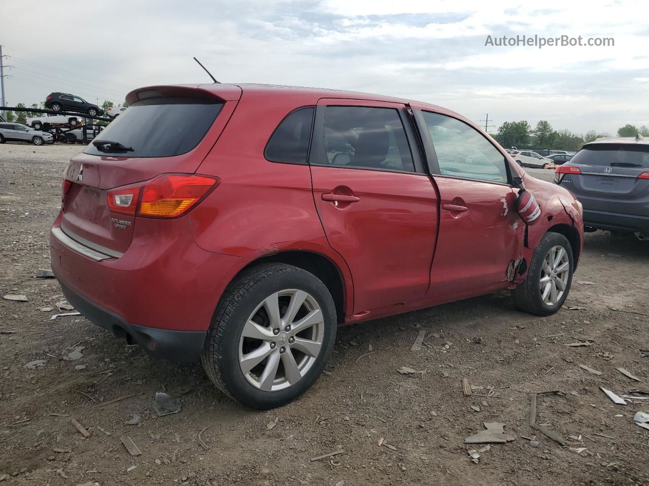 2014 Mitsubishi Outlander Sport Es Red vin: 4A4AR3AU5EE003234