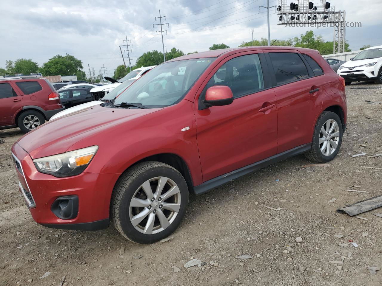 2014 Mitsubishi Outlander Sport Es Красный vin: 4A4AR3AU5EE003234