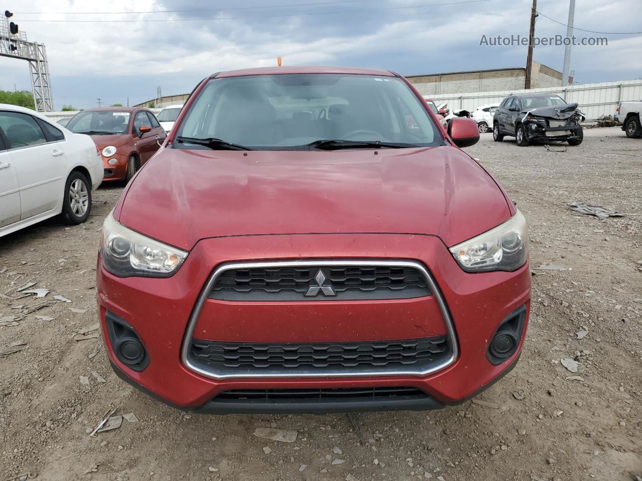 2014 Mitsubishi Outlander Sport Es Red vin: 4A4AR3AU5EE003234