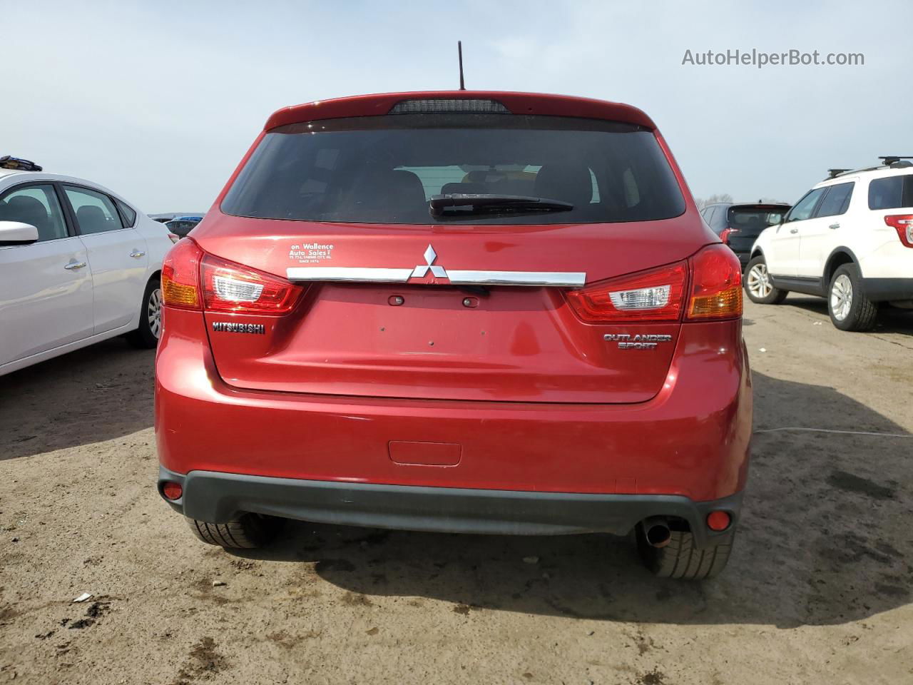 2014 Mitsubishi Outlander Sport Es Red vin: 4A4AR3AU5EE010037