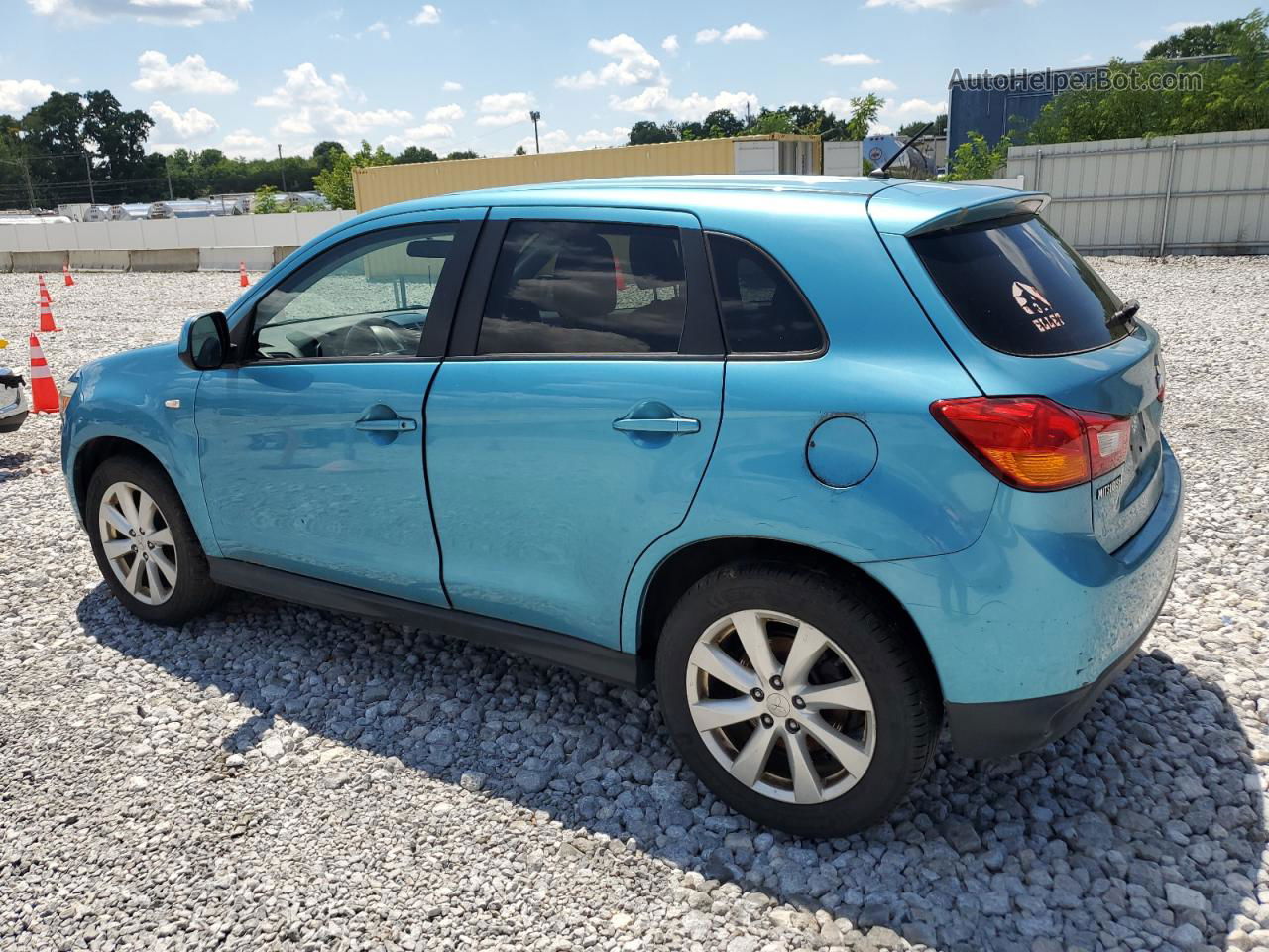 2014 Mitsubishi Outlander Sport Es Blue vin: 4A4AR3AU5EE019093