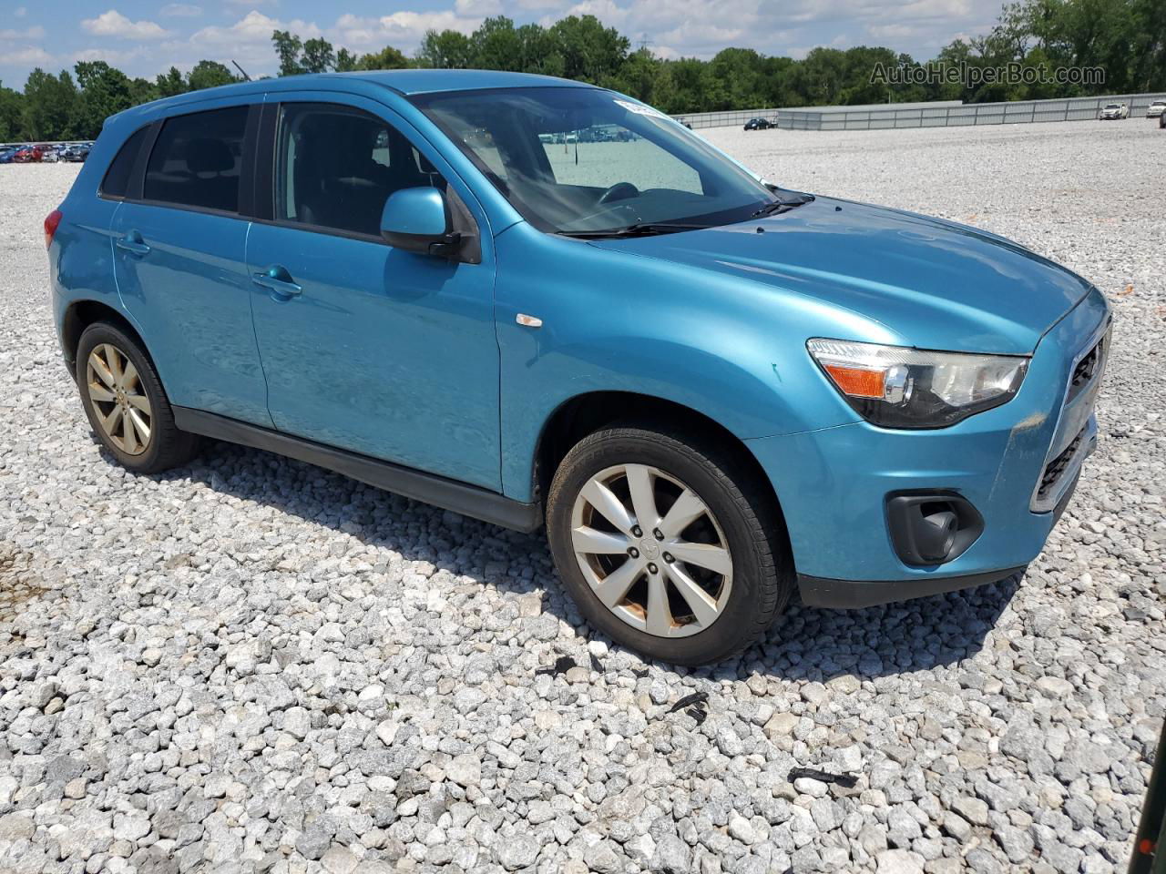 2014 Mitsubishi Outlander Sport Es Blue vin: 4A4AR3AU5EE019093