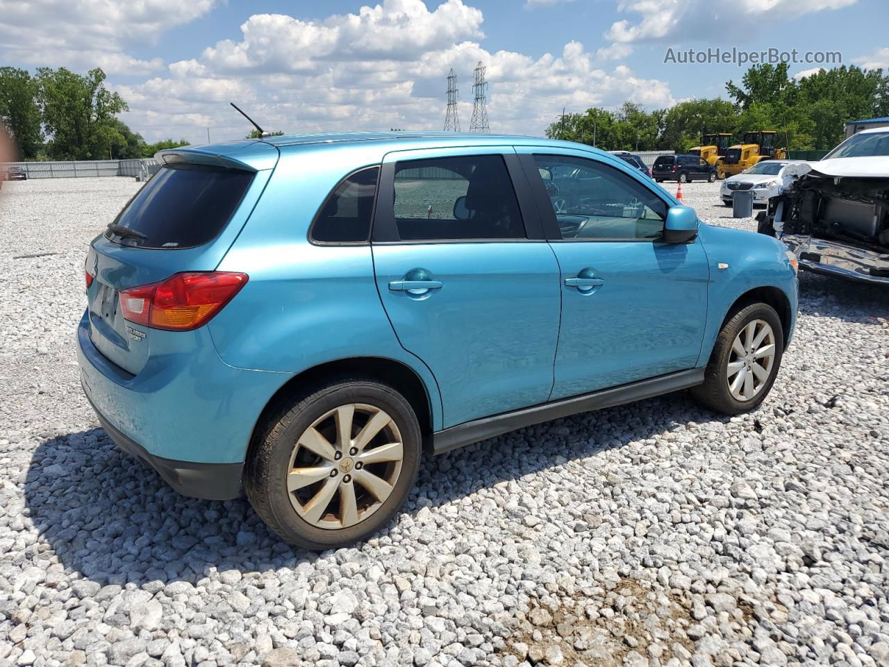 2014 Mitsubishi Outlander Sport Es Blue vin: 4A4AR3AU5EE019093