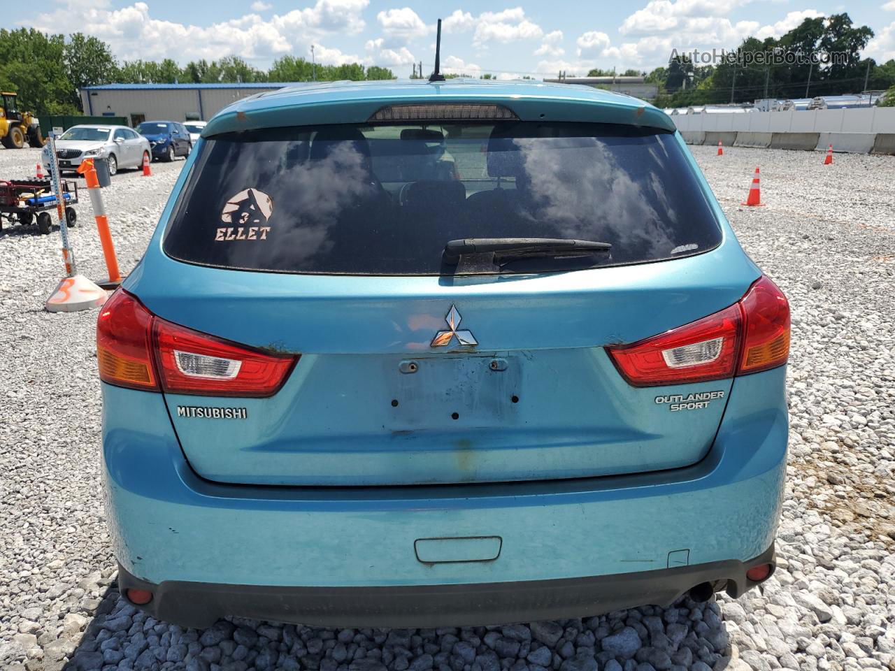 2014 Mitsubishi Outlander Sport Es Blue vin: 4A4AR3AU5EE019093