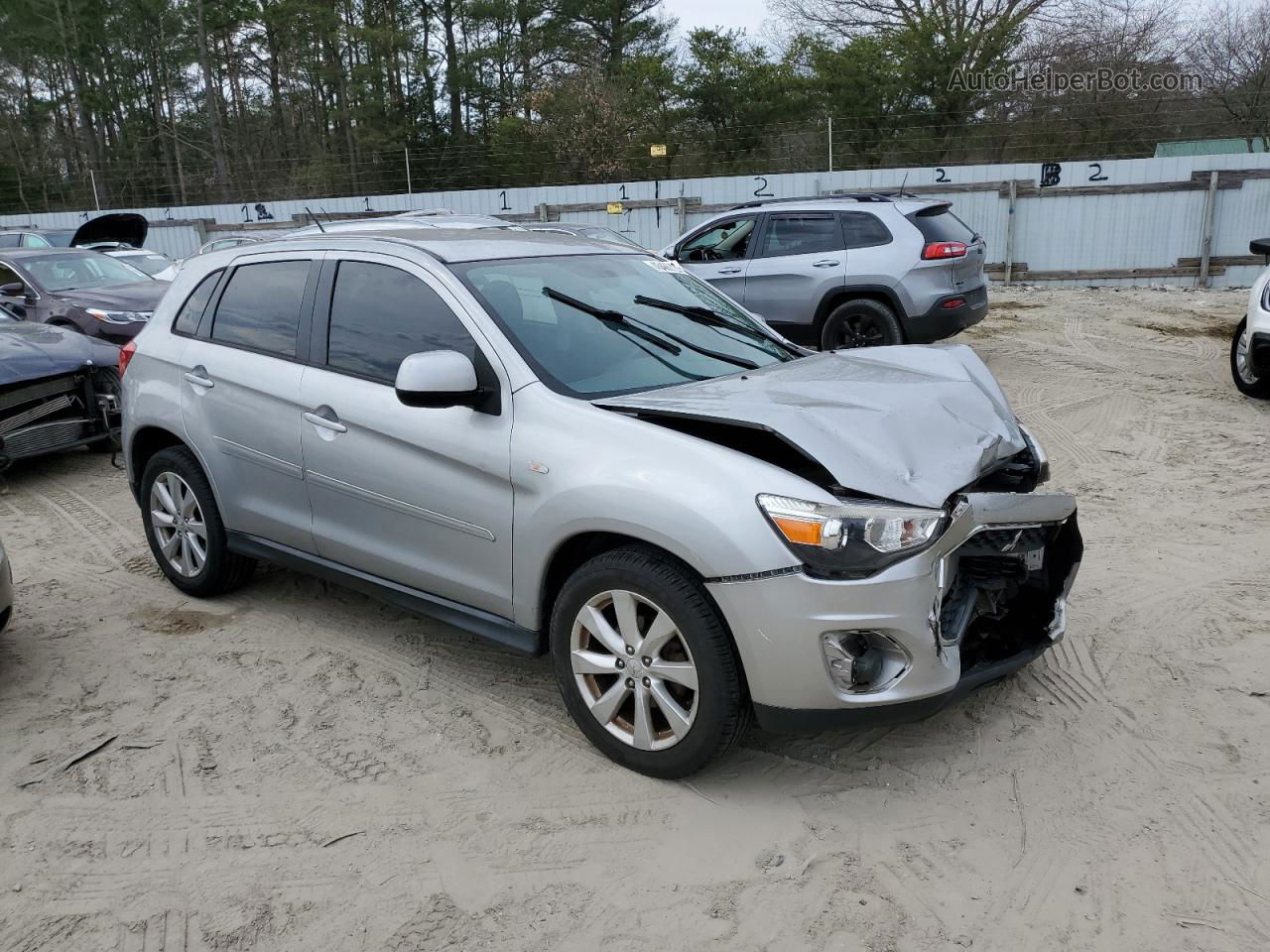 2015 Mitsubishi Outlander Sport Es Silver vin: 4A4AR3AU5FE001128