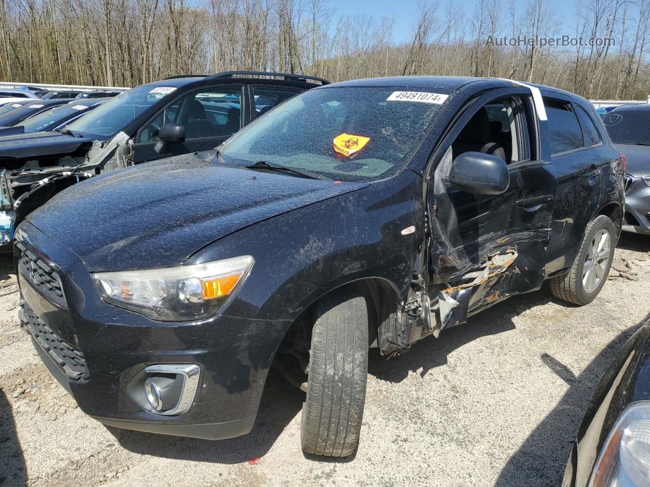 2013 Mitsubishi Outlander Sport Es Black vin: 4A4AR3AU6DE021823