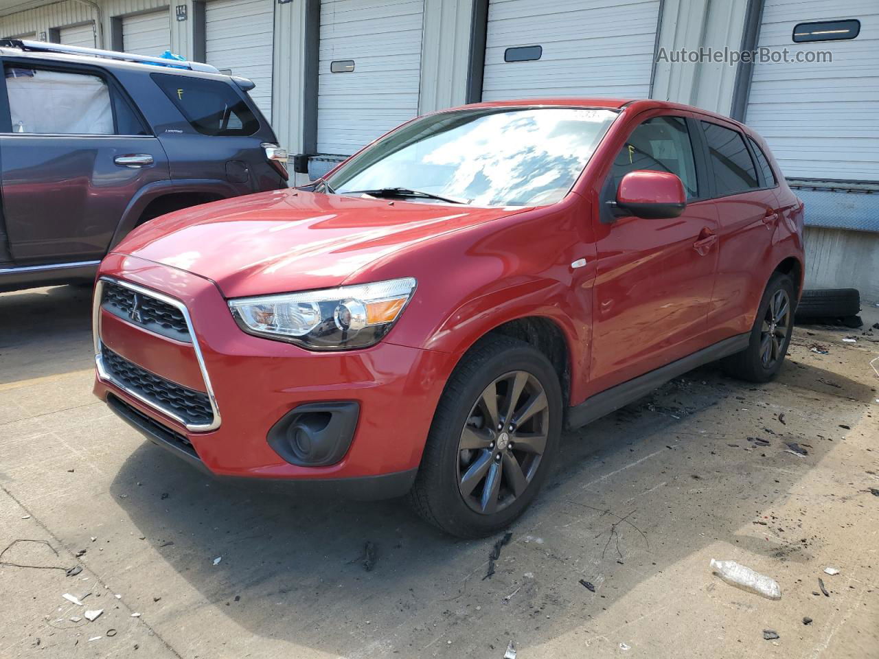 2014 Mitsubishi Outlander Sport Es Maroon vin: 4A4AR3AU6EE016526