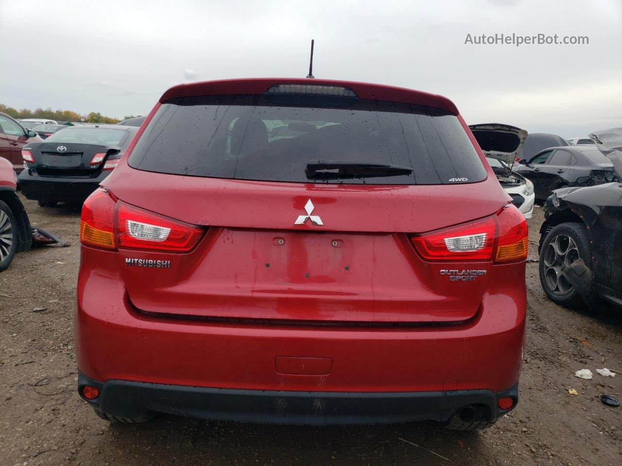 2015 Mitsubishi Outlander Sport Es Red vin: 4A4AR3AU6FE041654
