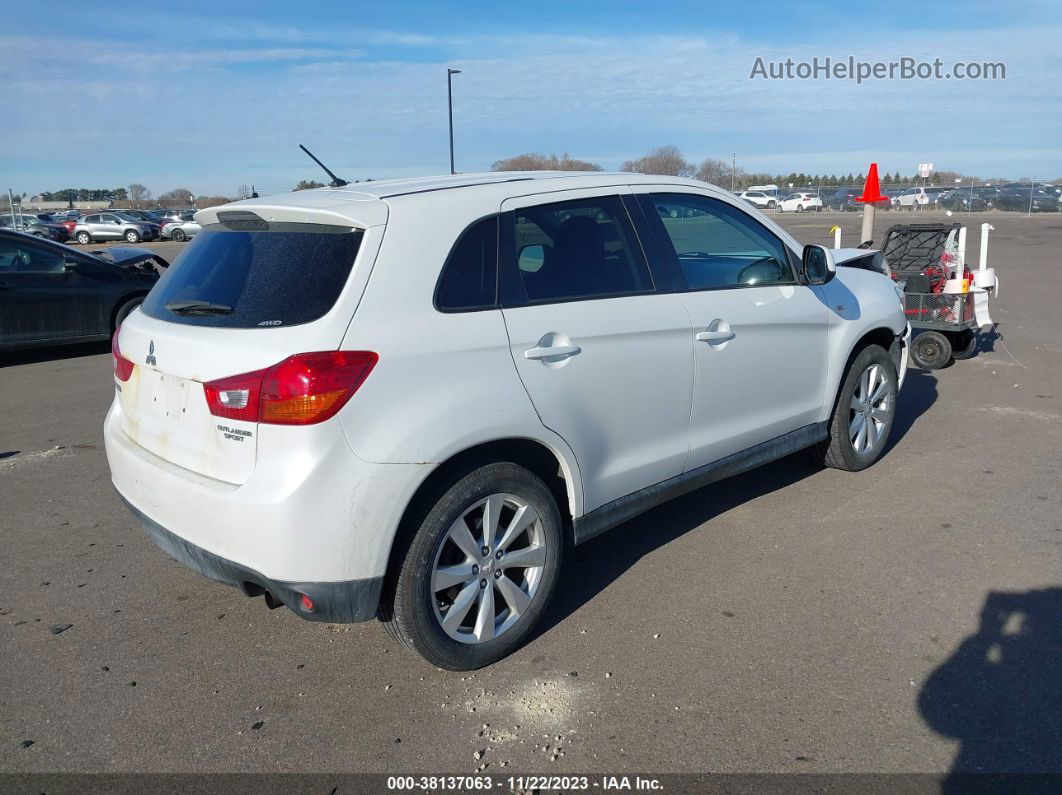 2013 Mitsubishi Outlander Sport Es White vin: 4A4AR3AU7DE022124