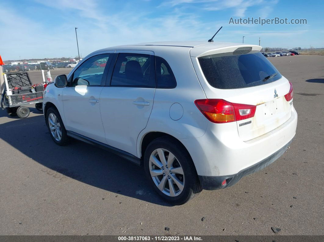 2013 Mitsubishi Outlander Sport Es White vin: 4A4AR3AU7DE022124