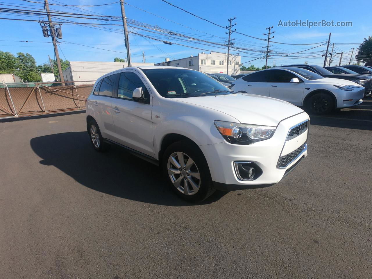 2015 Mitsubishi Outlander Sport Es White vin: 4A4AR3AU7FE007450