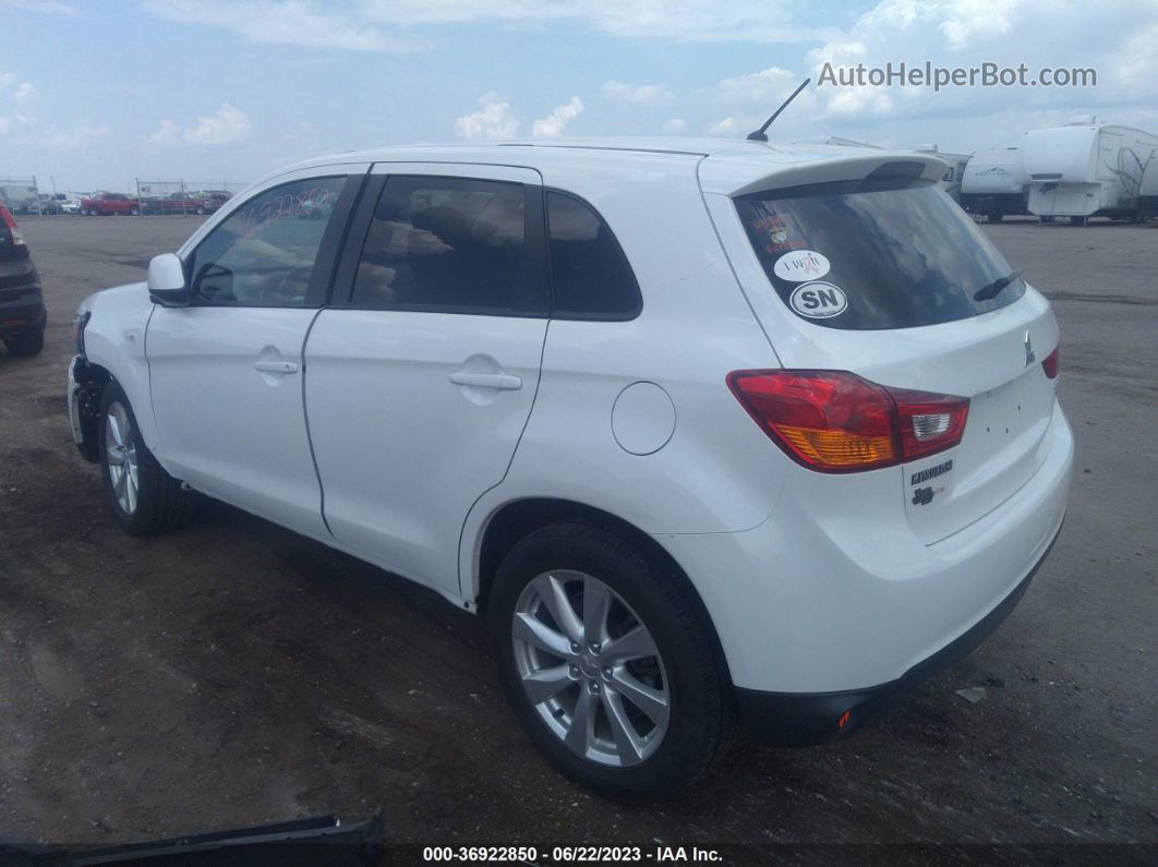 2013 Mitsubishi Outlander Sport Es White vin: 4A4AR3AU8DE004702