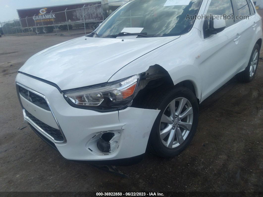 2013 Mitsubishi Outlander Sport Es White vin: 4A4AR3AU8DE004702