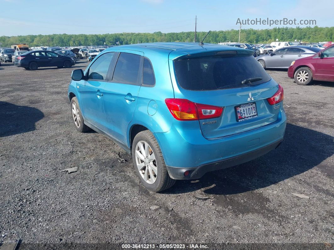 2013 Mitsubishi Outlander Sport Es Blue vin: 4A4AR3AU8DE005591