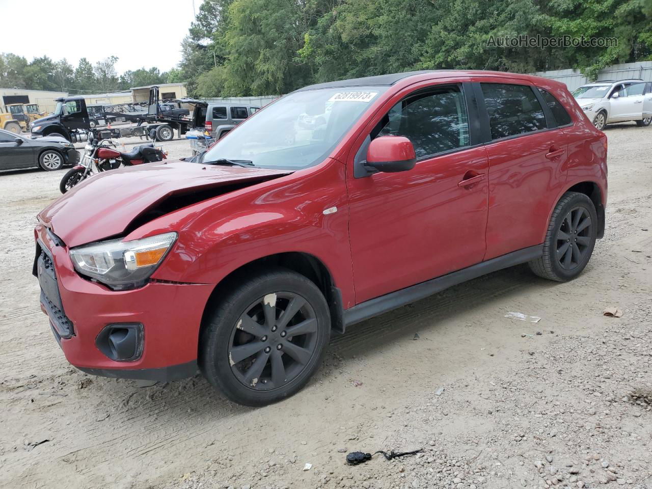 2013 Mitsubishi Outlander Sport Es Red vin: 4A4AR3AU8DE006448