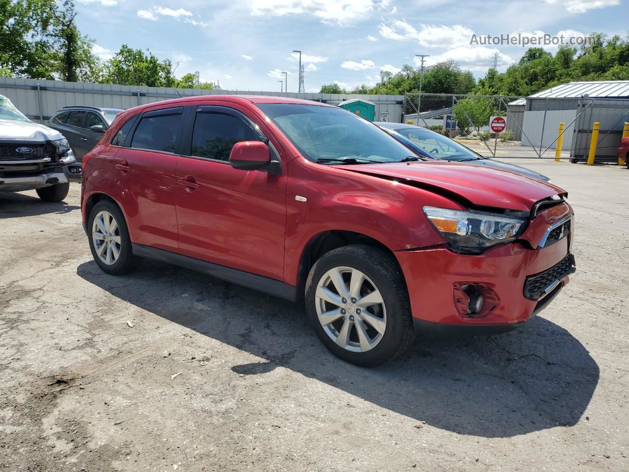 2014 Mitsubishi Outlander Sport Es Burgundy vin: 4A4AR3AU8EE026832