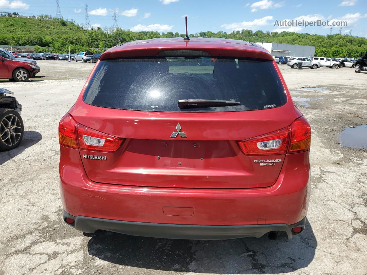 2014 Mitsubishi Outlander Sport Es Burgundy vin: 4A4AR3AU8EE026832