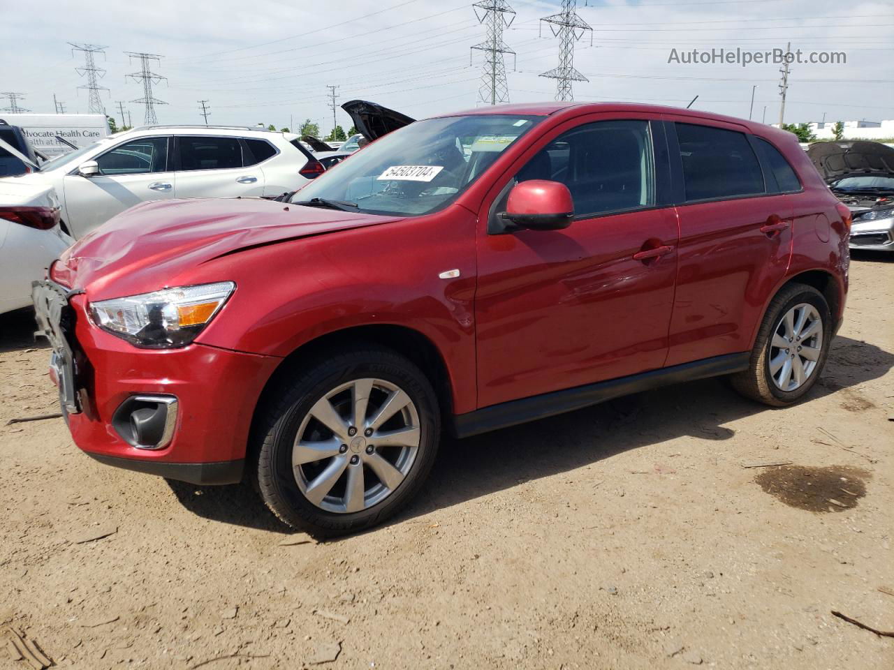 2014 Mitsubishi Outlander Sport Es Red vin: 4A4AR3AU9EE018285