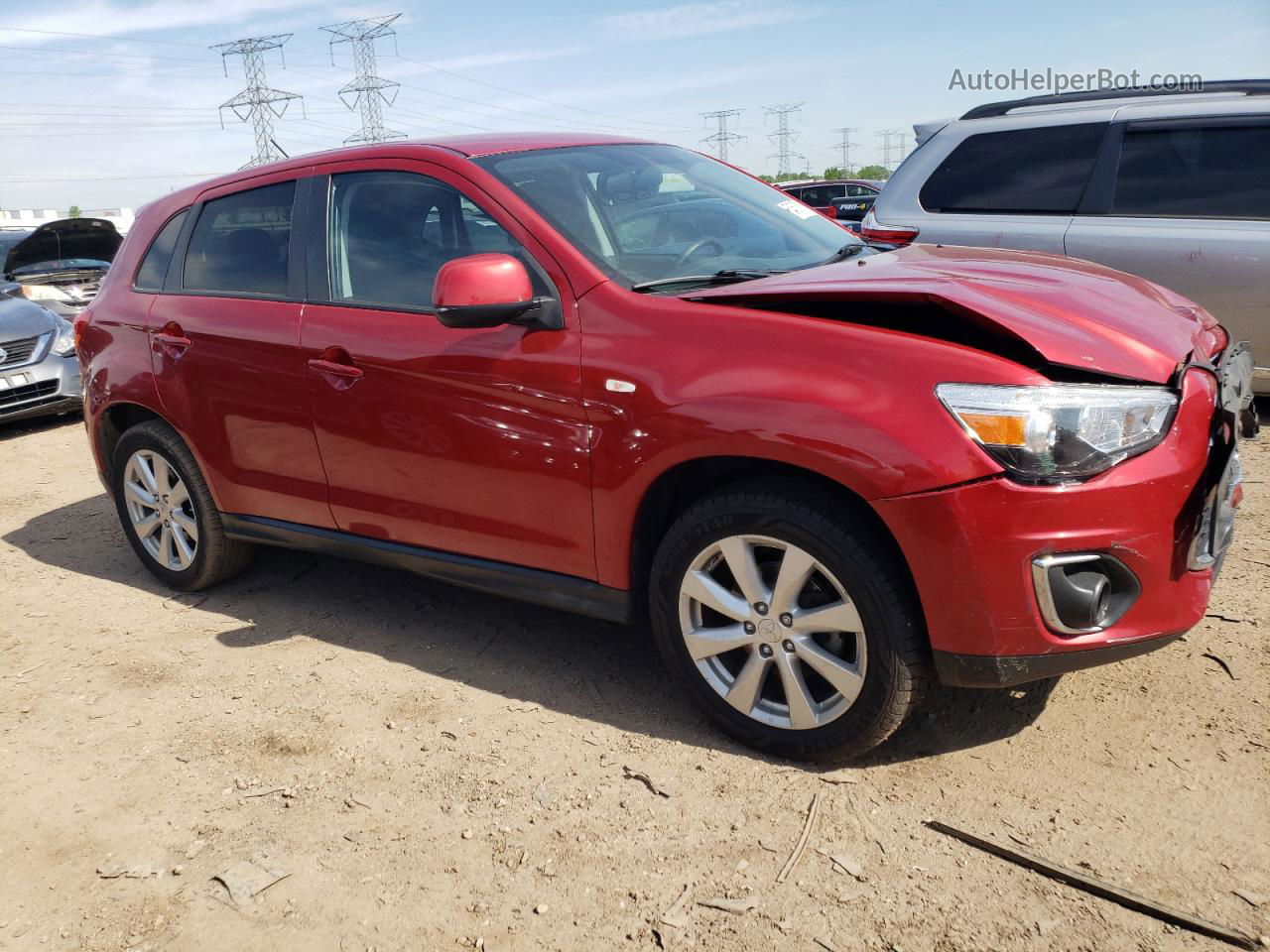 2014 Mitsubishi Outlander Sport Es Red vin: 4A4AR3AU9EE018285