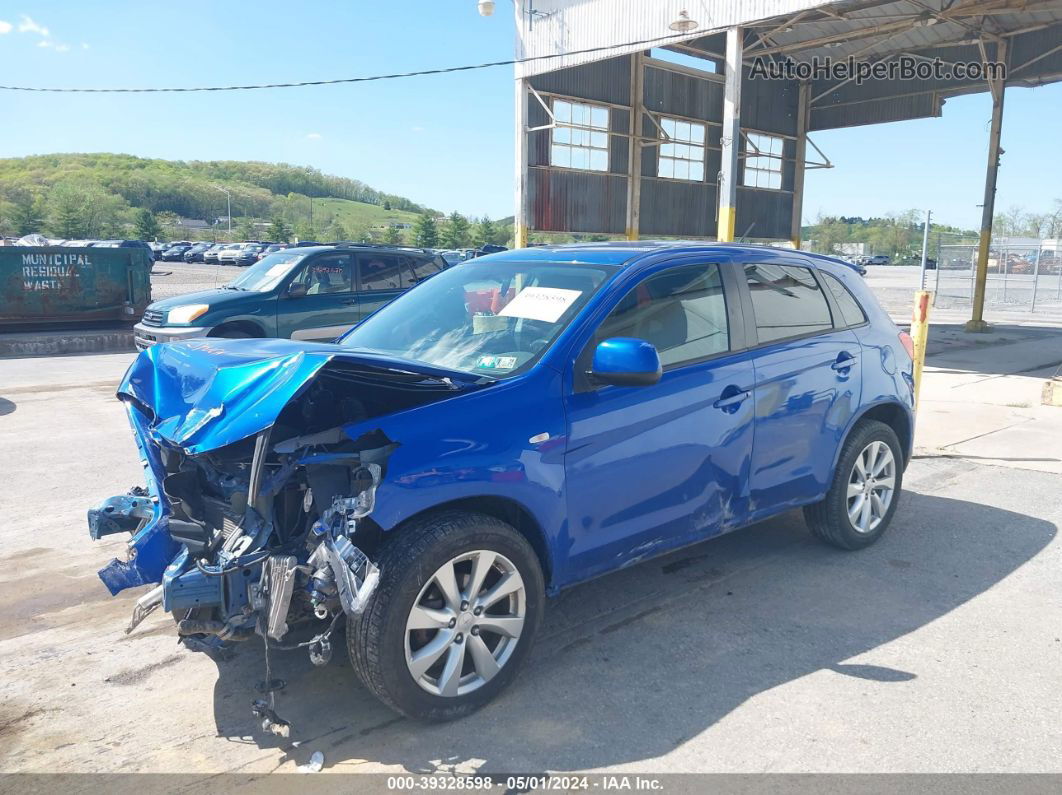 2015 Mitsubishi Outlander Sport Es Blue vin: 4A4AR3AU9FE050557