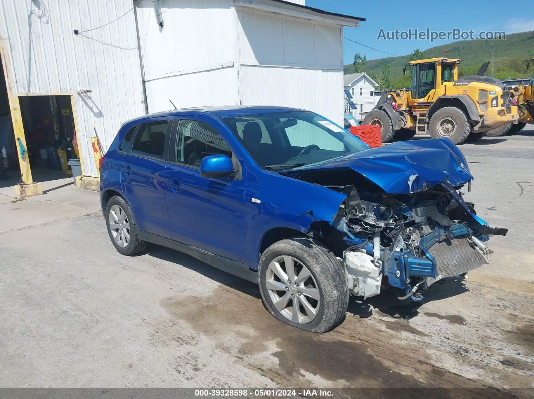 2015 Mitsubishi Outlander Sport Es Синий vin: 4A4AR3AU9FE050557