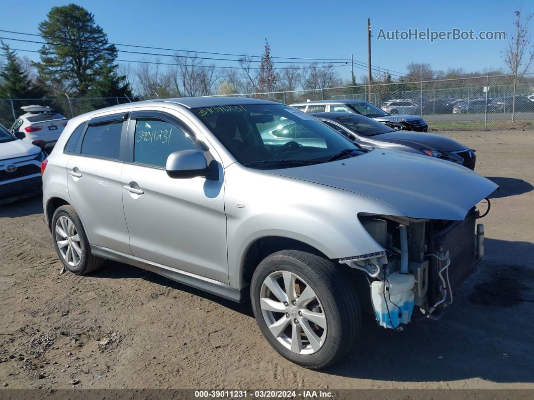 2013 Mitsubishi Outlander Sport Es Silver vin: 4A4AR3AUXDE015720