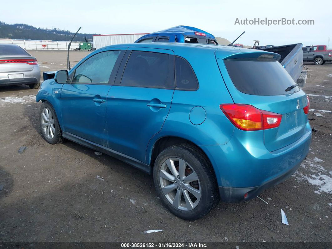 2013 Mitsubishi Outlander Sport Es Blue vin: 4A4AR3AUXDE023414