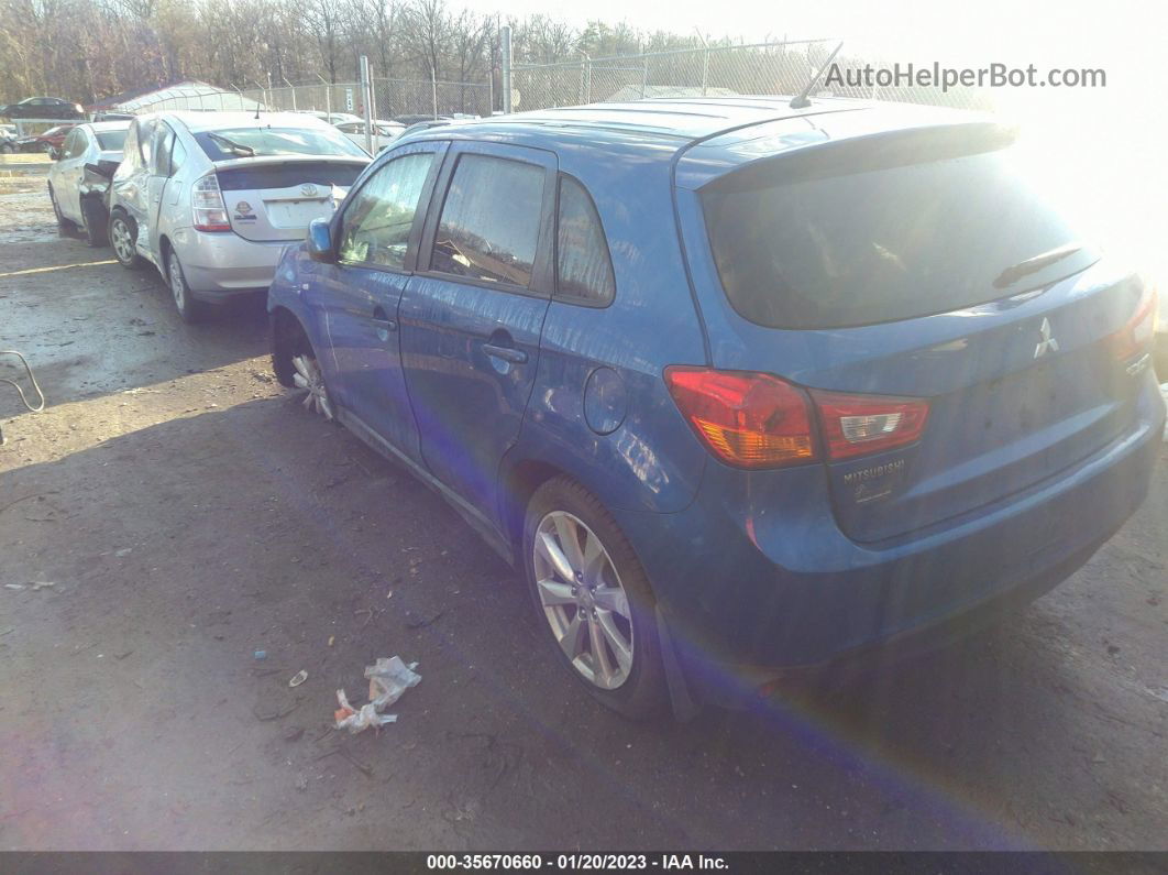 2015 Mitsubishi Outlander Sport Es Синий vin: 4A4AR3AUXFE054276