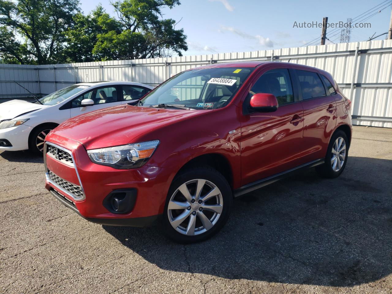 2015 Mitsubishi Outlander Sport Es Red vin: 4A4AR3AUXFE027725