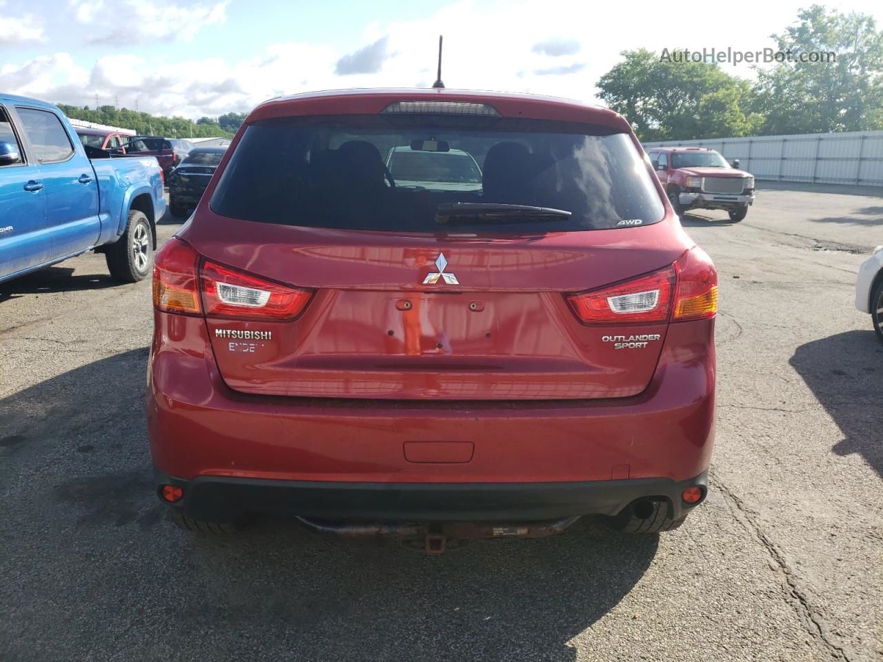 2015 Mitsubishi Outlander Sport Es Red vin: 4A4AR3AUXFE027725