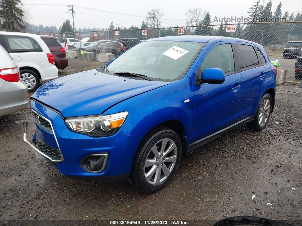 2015 Mitsubishi Outlander Sport Es Blue vin: 4A4AR3AUXFE054245