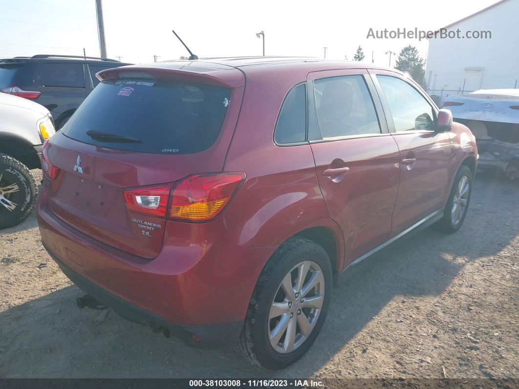 2015 Mitsubishi Outlander Sport Es Красный vin: 4A4AR3AW1FE060825