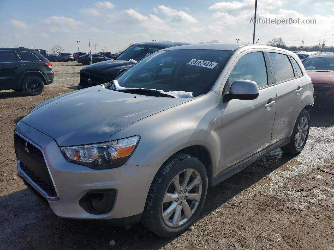 2015 Mitsubishi Outlander Sport Es Серебряный vin: 4A4AR3AW7FE038232