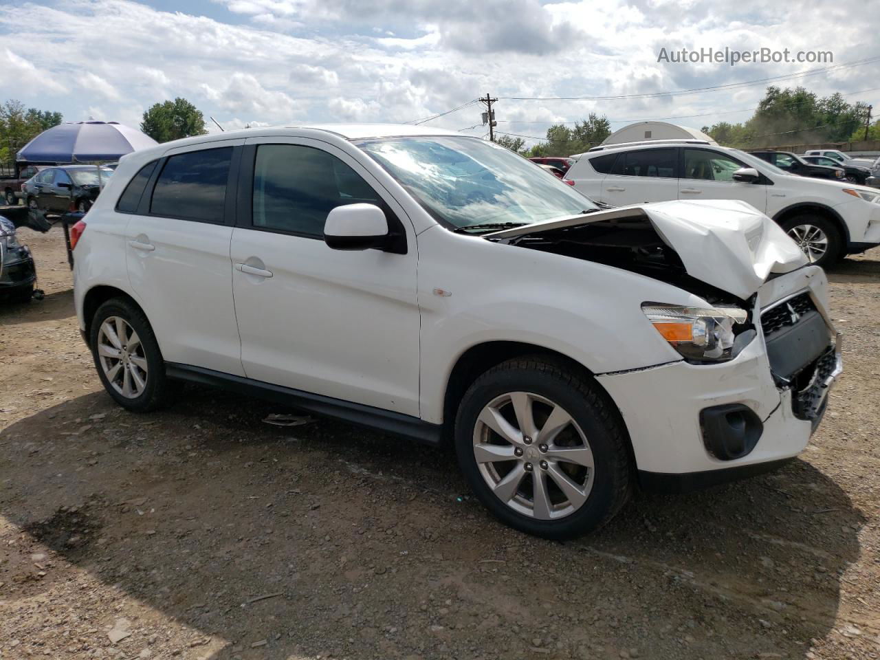 2015 Mitsubishi Outlander Sport Es Белый vin: 4A4AR3AW7FE041809