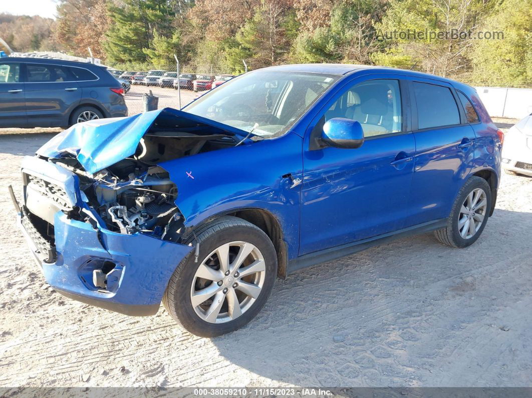 2015 Mitsubishi Outlander Sport Es Blue vin: 4A4AR3AW8FE047487