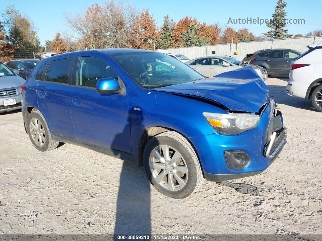 2015 Mitsubishi Outlander Sport Es Blue vin: 4A4AR3AW8FE047487