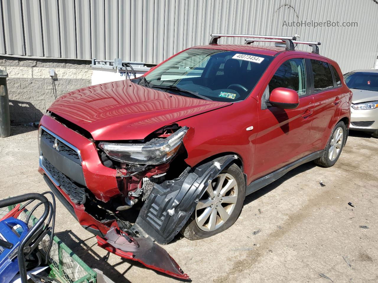 2015 Mitsubishi Outlander Sport Es Maroon vin: 4A4AR3AWXFE026284